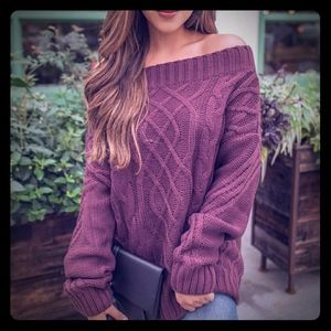 Oversized Off Shoulder Sweater